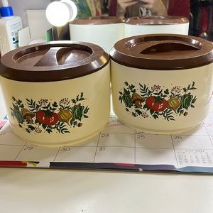 Counter kitchen vintage storage containers!